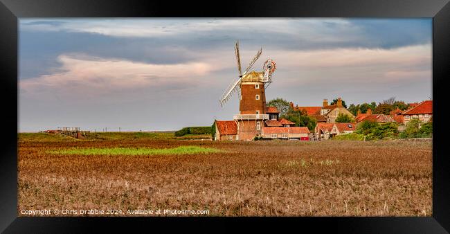 Cley-next-the-Sea , Windmill Framed Print by Chris Drabble