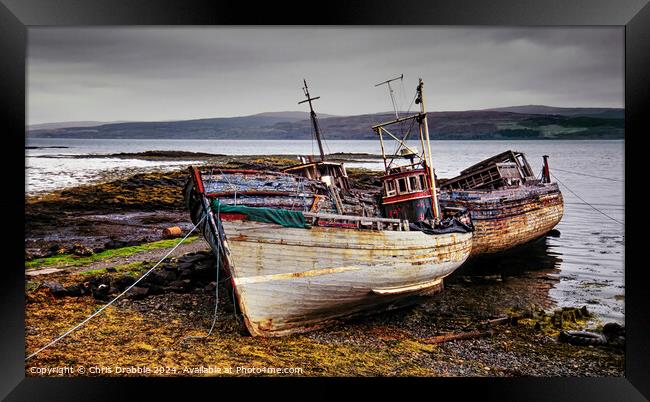 The Wrecks in Salen Bay. Isle of Mull Framed Print by Chris Drabble