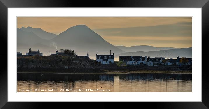 Camusterrach and the Cuillin, Applecross, Scotland Framed Mounted Print by Chris Drabble