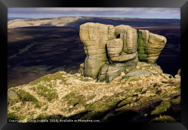 The Boxing Gloves in Low Winter light Framed Print by Chris Drabble