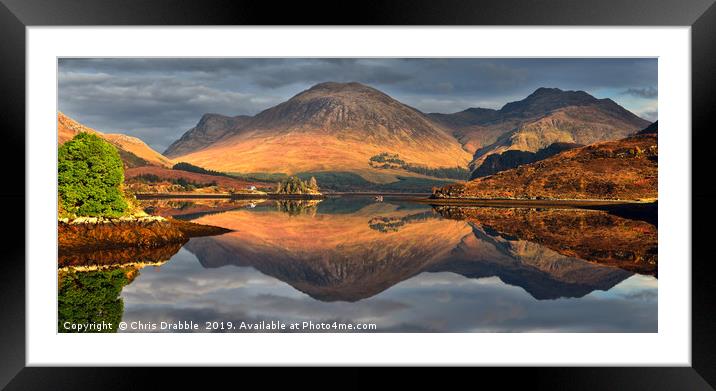 Loch Long Reflections Framed Mounted Print by Chris Drabble
