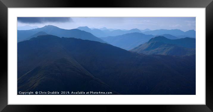 A Land of Mountains Framed Mounted Print by Chris Drabble