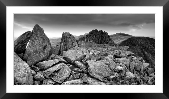 Castle of the Winds, Glyder Fach, Snowdonia, Wales Framed Mounted Print by Chris Drabble