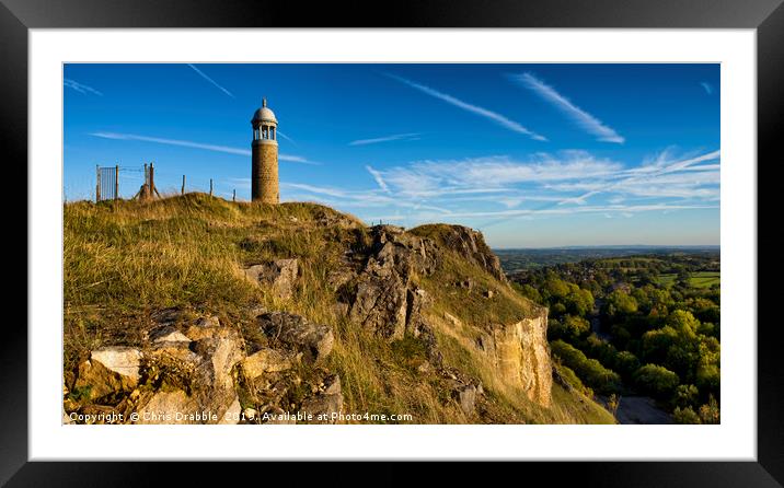 Crich Stand. Memorial of the Sherwood Foresters Framed Mounted Print by Chris Drabble