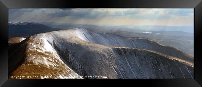 Winter in the Howgills                             Framed Print by Chris Drabble