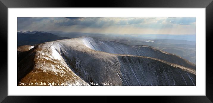 Winter in the Howgills                             Framed Mounted Print by Chris Drabble