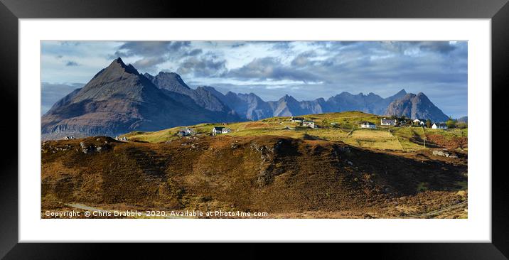 Elgol and the Cuillin Hills                        Framed Mounted Print by Chris Drabble