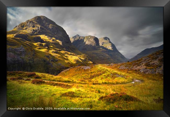 Bidean nam Bian in wonderful early light           Framed Print by Chris Drabble