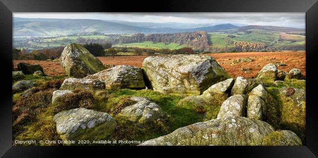 Autumn colours from Carhead Rocks                  Framed Print by Chris Drabble