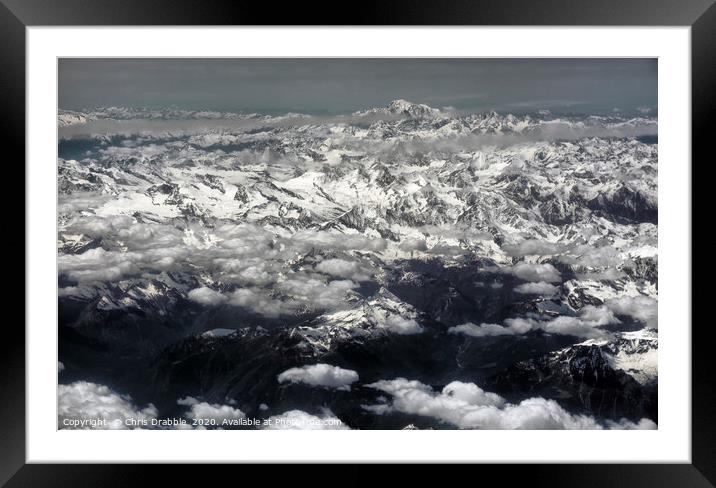 Mont Blanc on the horizon                          Framed Mounted Print by Chris Drabble
