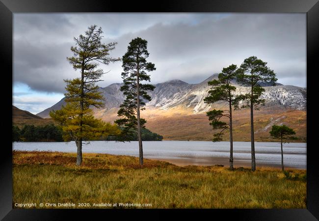 Beinn Eighe from Loch Clair                        Framed Print by Chris Drabble