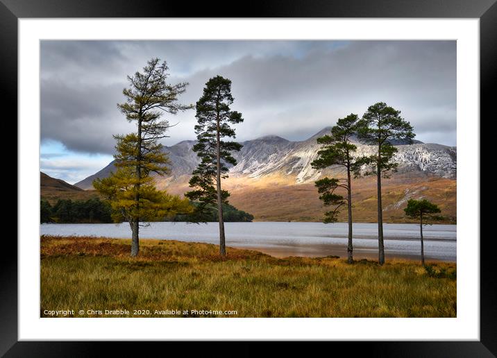 Beinn Eighe from Loch Clair                        Framed Mounted Print by Chris Drabble