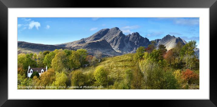 Bla Bheinn and cottage                             Framed Mounted Print by Chris Drabble