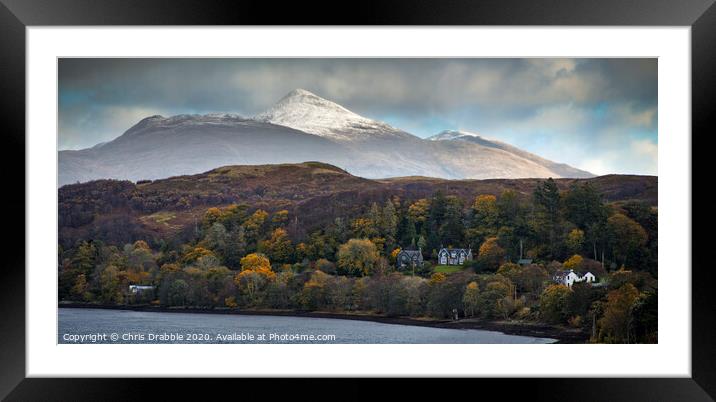 Ben Cruachan from Connel Framed Mounted Print by Chris Drabble