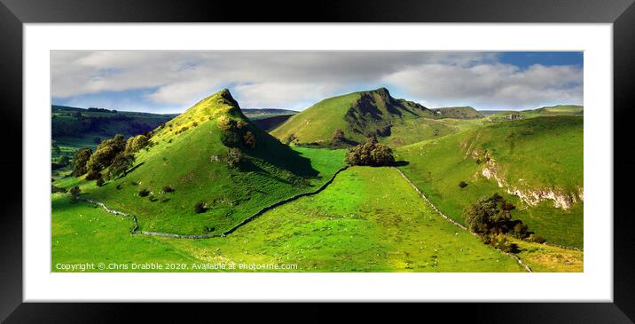 Chrome Hill and Parkhouse Hill Framed Mounted Print by Chris Drabble