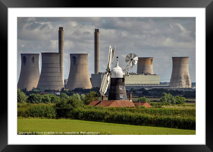 Leverton Windmill Framed Mounted Print by Chris Drabble