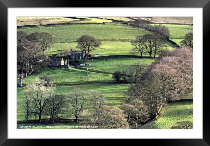 Ashes Farm at dawn Framed Mounted Print by Chris Drabble