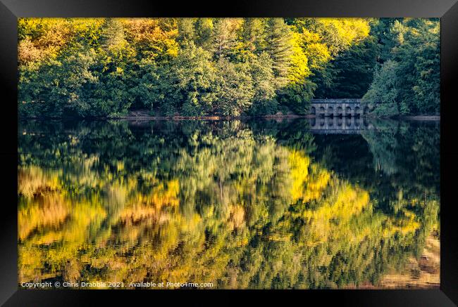 Derwent Reservior reflections Framed Print by Chris Drabble