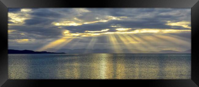Sunset over Skye and Loch Gairloch Framed Print by Chris Drabble