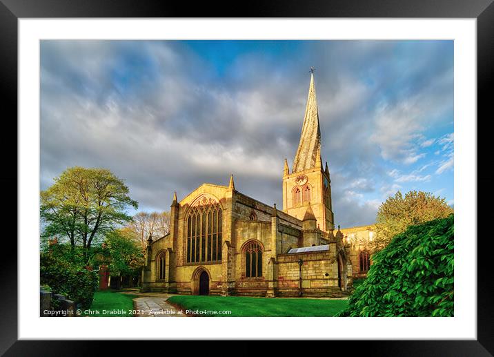 Church of St Mary, Chesterfield Framed Mounted Print by Chris Drabble