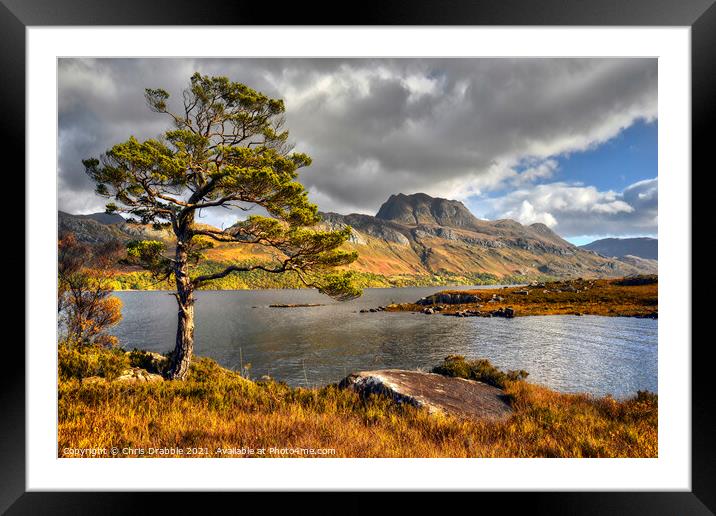 Slioch and Loch Maree Framed Mounted Print by Chris Drabble