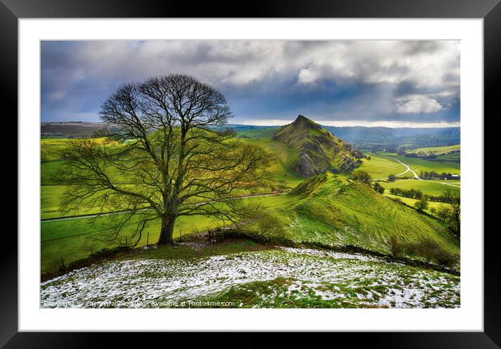 Winter clouds in the Upper Dove valley Framed Mounted Print by Chris Drabble