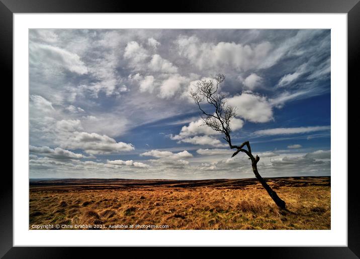 Big sky on Big Moor Framed Mounted Print by Chris Drabble