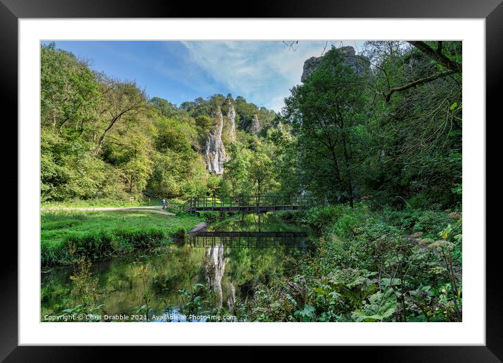 Ilam Rock and Pickering Tor Framed Mounted Print by Chris Drabble