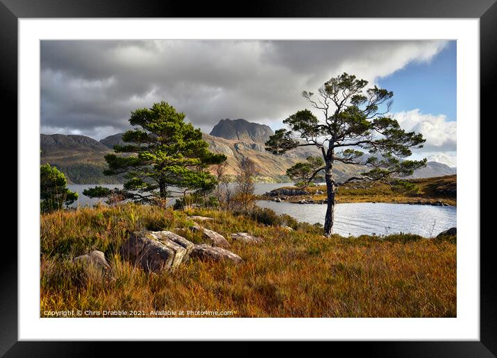 Loch Maree and Slioch Framed Mounted Print by Chris Drabble