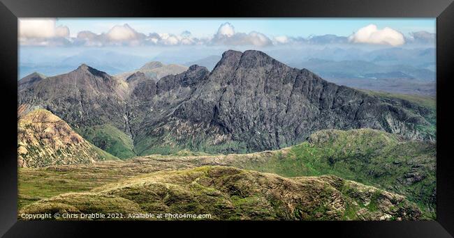 Bla Bheinn, from the Cuillin Ridge Framed Print by Chris Drabble