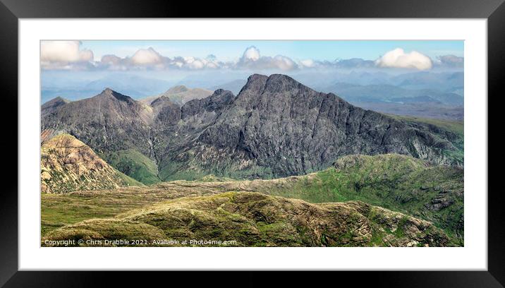 Bla Bheinn, from the Cuillin Ridge Framed Mounted Print by Chris Drabble