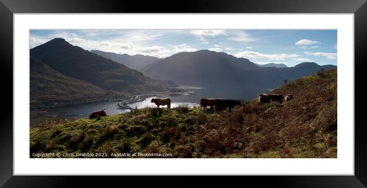 From the slops of Sgurr an Airgid Framed Mounted Print by Chris Drabble