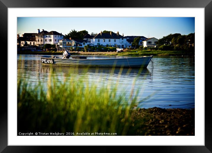Boat at rest Framed Mounted Print by Tristan Wedgbury