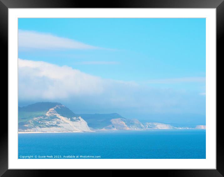 Jurassic Coastline on a Misty Summer Afternoon Framed Mounted Print by Susie Peek