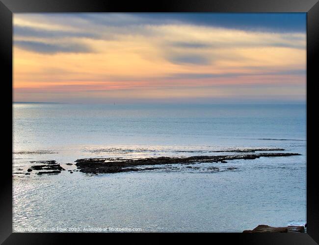 Lyme Bay on a Calm October Morning Framed Print by Susie Peek