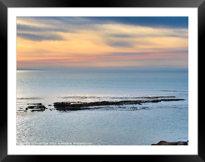 Lyme Bay on a Calm October Morning Framed Mounted Print by Susie Peek