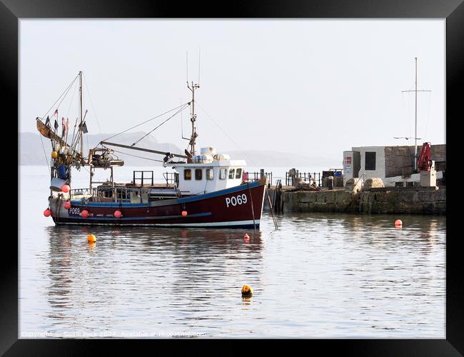 Winter Harbour at Lyme Regis Framed Print by Susie Peek