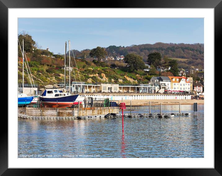 Winter Harbour at Lyme Regis Framed Mounted Print by Susie Peek