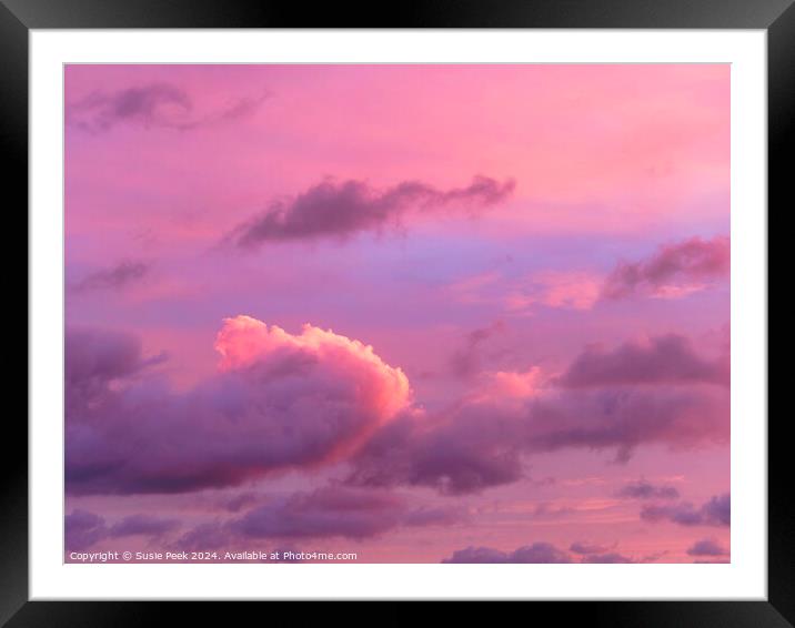 Fiery Storm Clouds at Sunrise Framed Mounted Print by Susie Peek