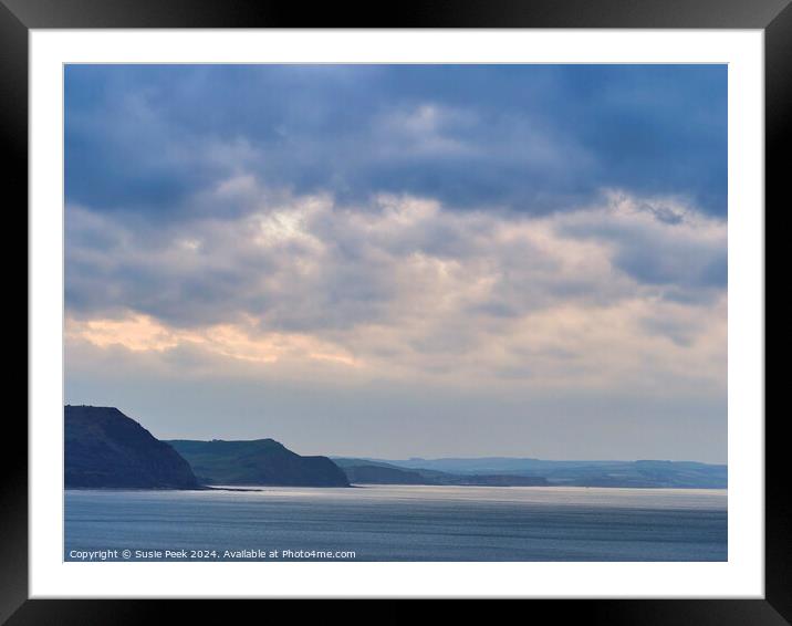 Winter Morning Moods of the Dorset Coastline in Ja Framed Mounted Print by Susie Peek