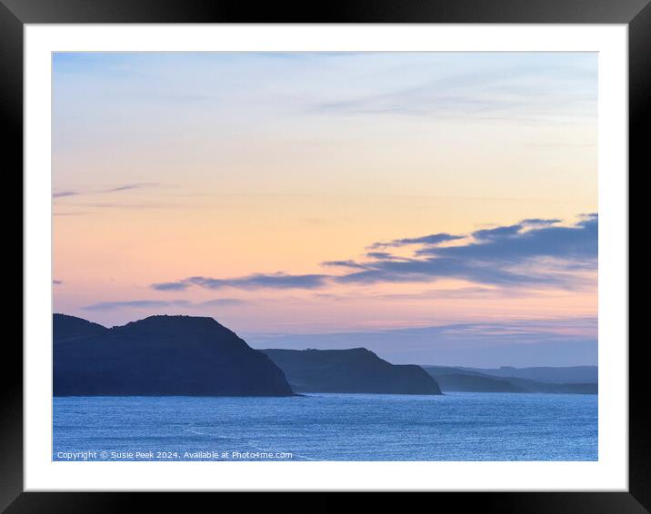 Winter Morning Moods of the Dorset Coastline in Ja Framed Mounted Print by Susie Peek