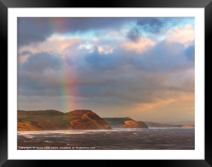 Winter Evening Moods of the Dorset Coastline in Ja Framed Mounted Print by Susie Peek