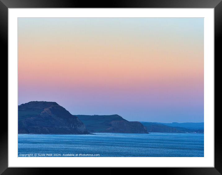 Winter Evening Moods of the Dorset Coastline in Ja Framed Mounted Print by Susie Peek