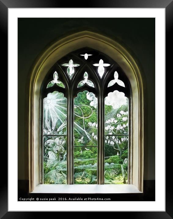 St Nicholas and St Magnus Church Window Framed Mounted Print by Susie Peek