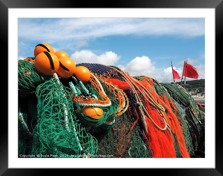 Fishing Gear At The Cobb Framed Mounted Print by Susie Peek