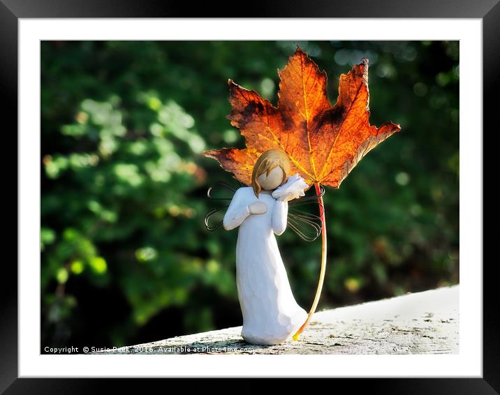 Angel of Autumn Framed Mounted Print by Susie Peek