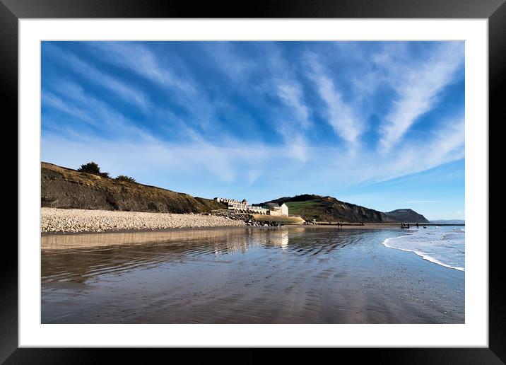 Winter Seascape At Charmouth      Framed Mounted Print by Susie Peek