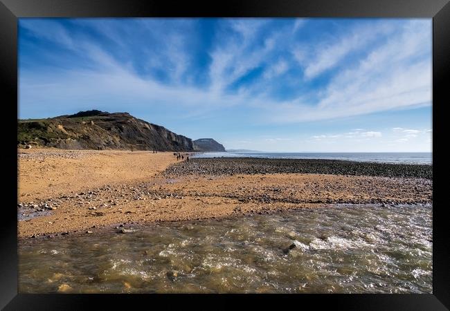 River Char at Charmouth 2 Framed Print by Susie Peek