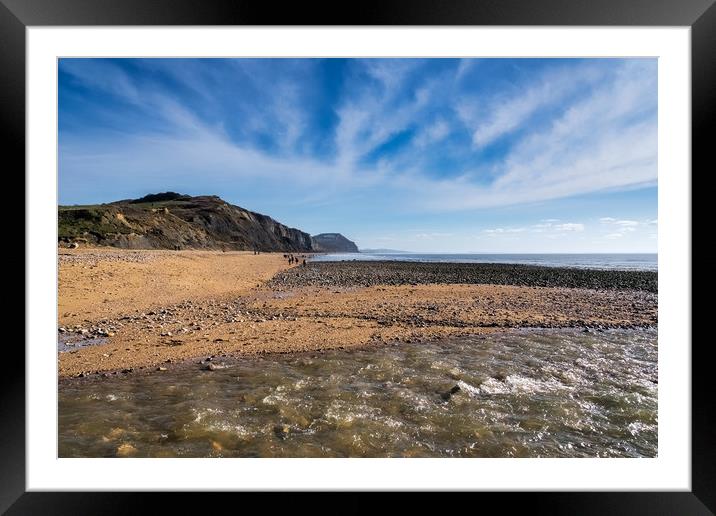 River Char at Charmouth 2 Framed Mounted Print by Susie Peek