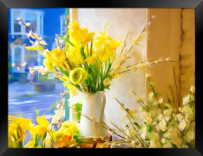 Spring Flowers Display - Impressions Framed Print by Susie Peek